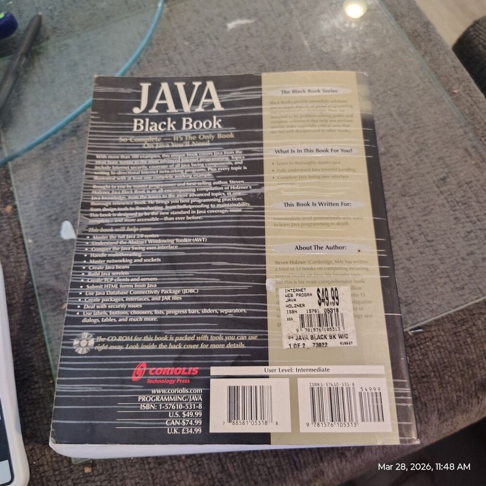 Java Black Book Steven Holzner Coriolis 2000 Programming Reference Guide - Picture 2 of 5
